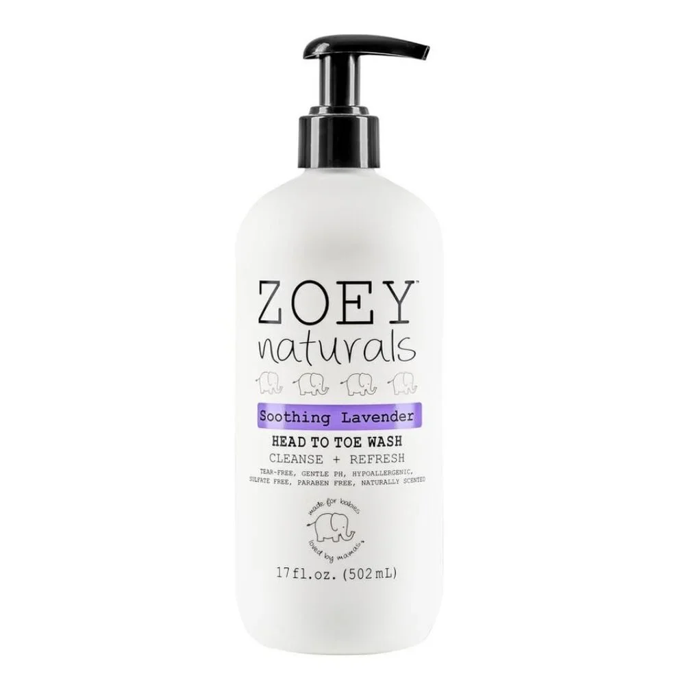 Zoey Naturals - Soothing Lavender Wash & Shampoo, Tear Free, Paraben Free All na